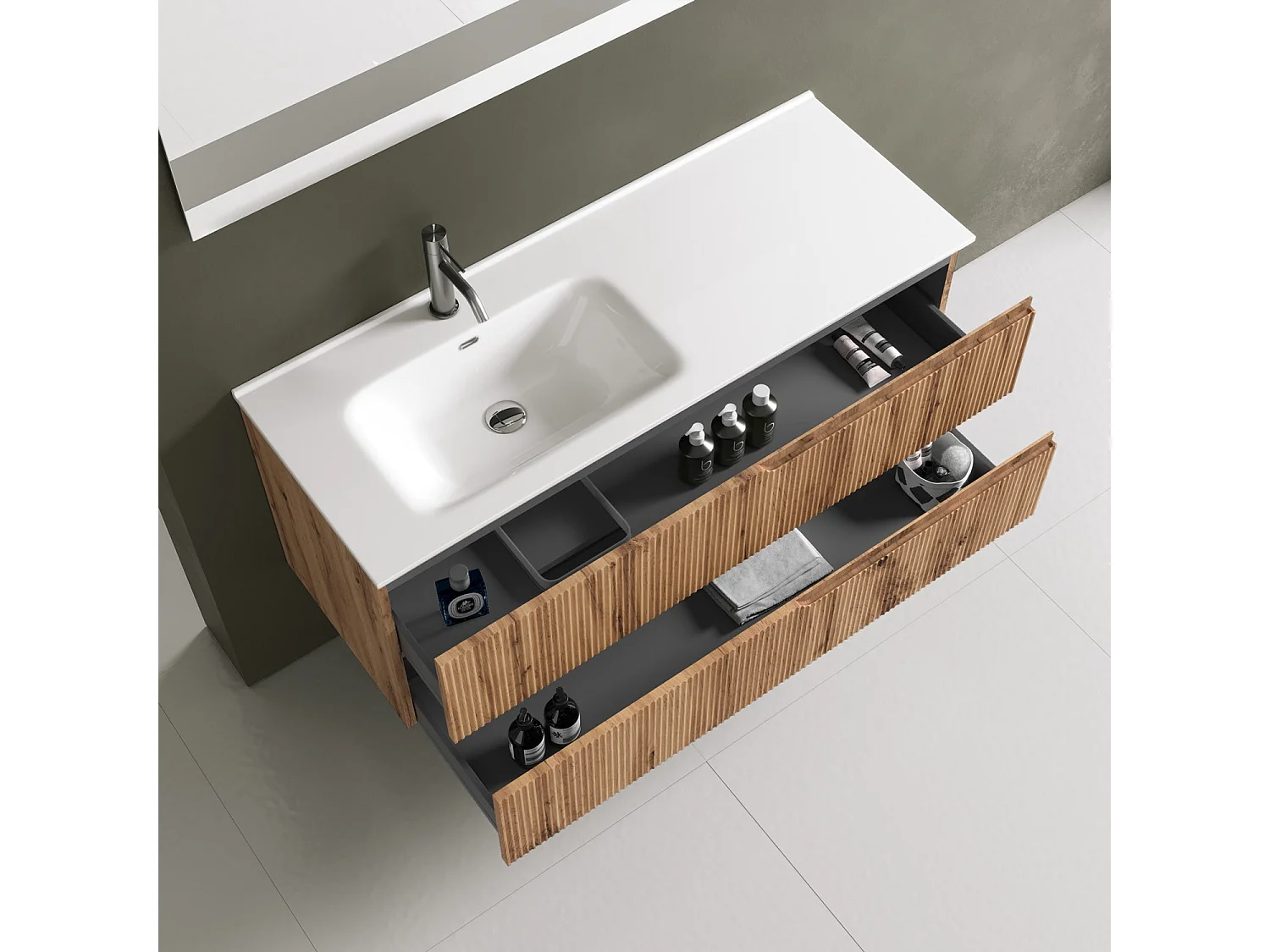 Composizione vasca SX 4 pezzi VENERE quercia