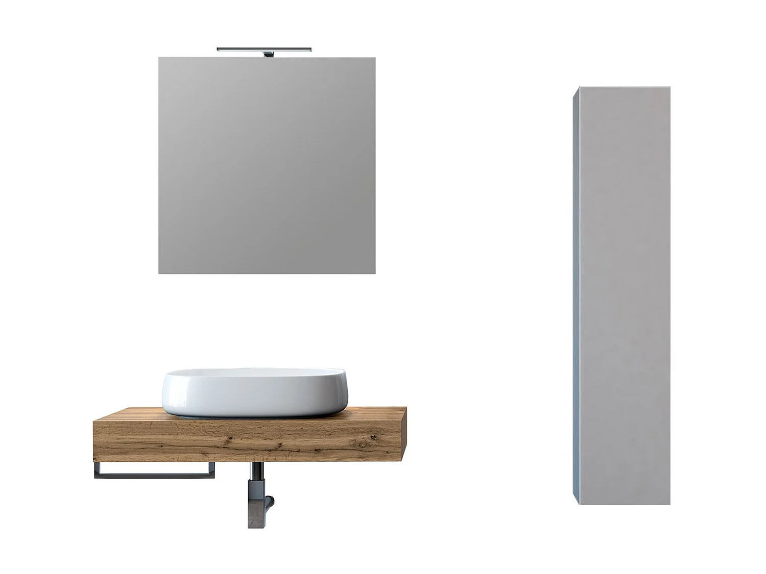 Ensemble de salle de bain 5 pièces ASTRA chêne miel