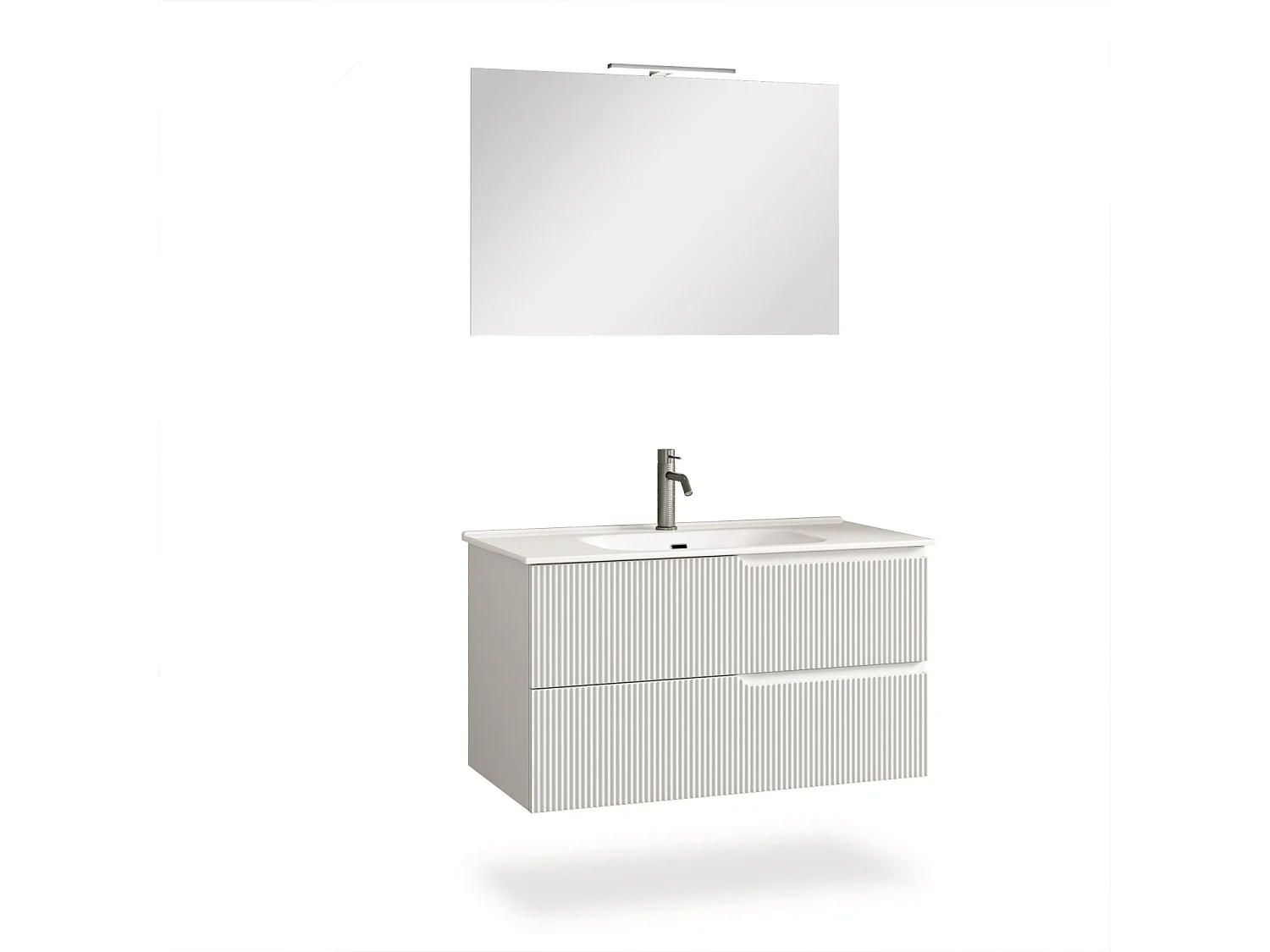 Ensemble salle de bain 4 pièces VENERE blanc mat