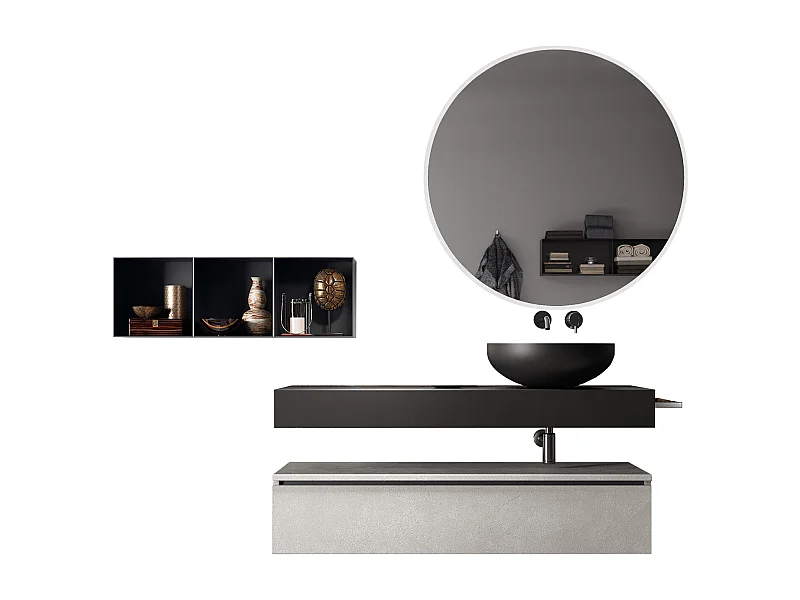 Komposition 6-teilig ASTRA Anthrazit/Havanna-Stein