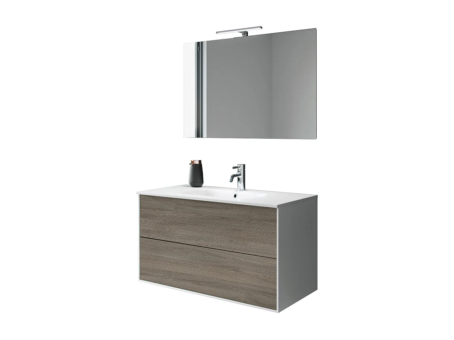 Ensemble de salle de bain 4 pièces IGEA chêne cendré