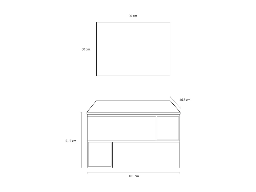 Ensemble salle de bain 4 pièces ANTARES chêne alaska
