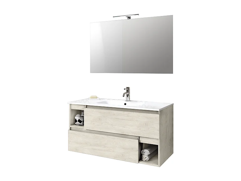 Ensemble salle de bain 4 pièces ANTARES chêne alaska