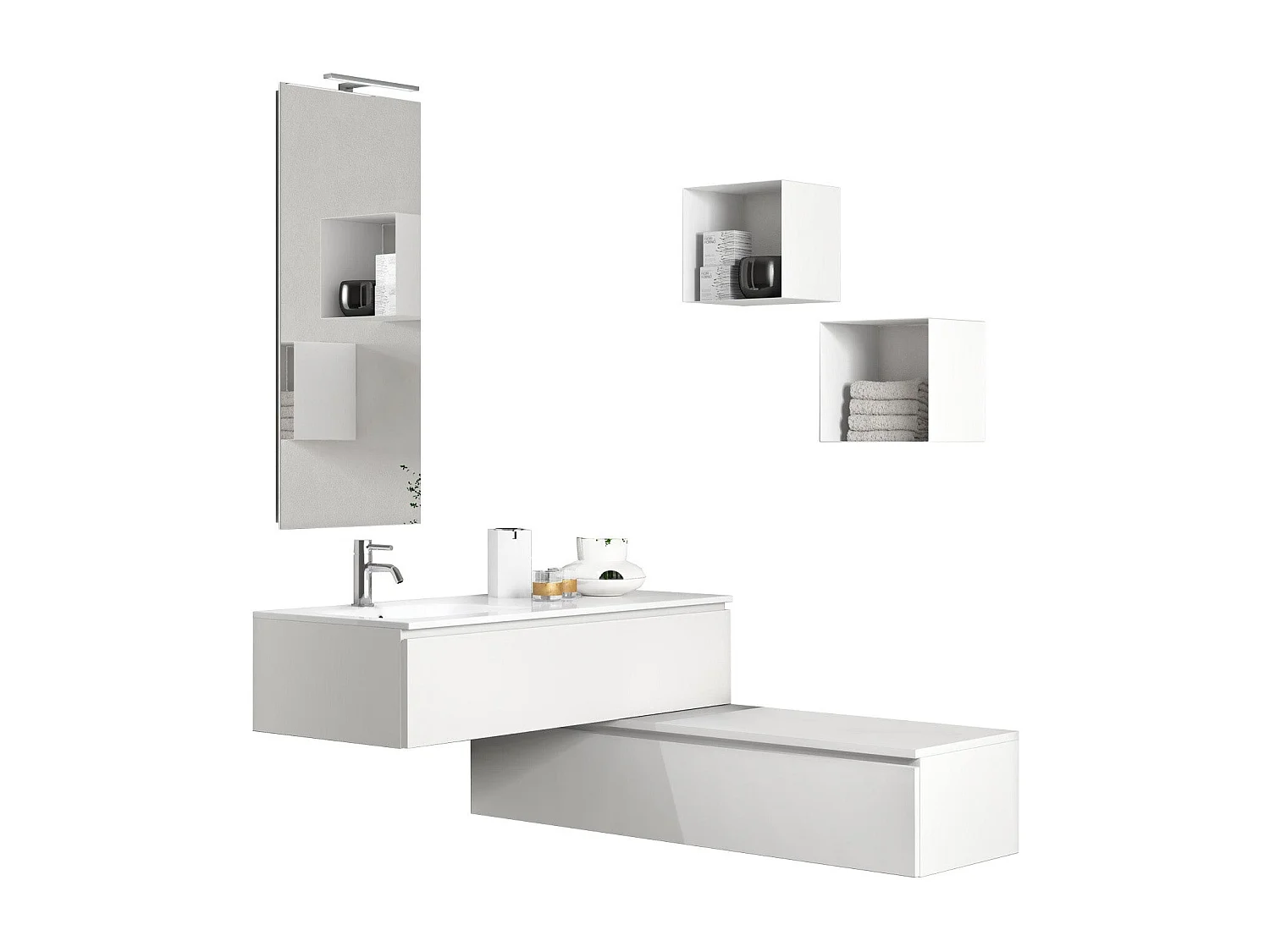 Zusammensetzung 7 Stücke ASTRA weiß