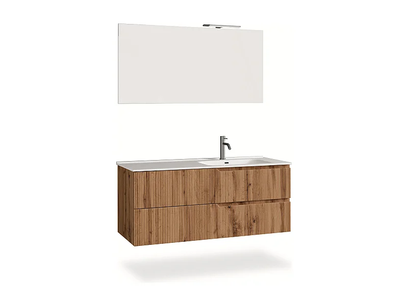 Ensemble salle de bain DX vasque 4 pièces VENERE chêne