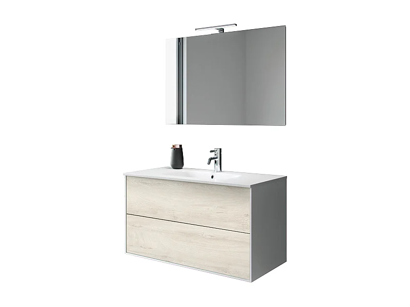 Ensemble de salle de bain 4 pièces IGEA chêne alaska