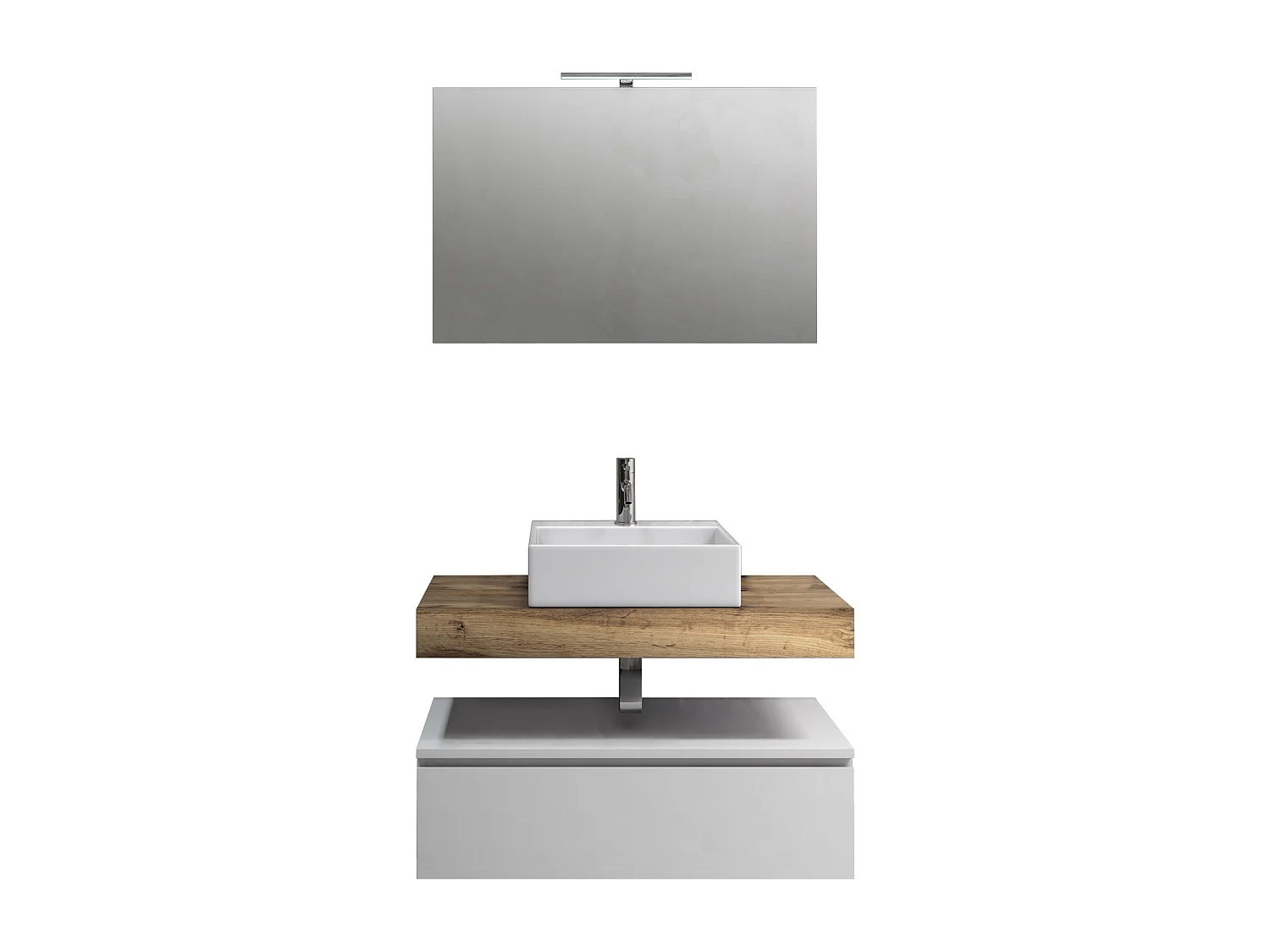 Zusammensetzung 5 Stücke ASTRA Eiche / Weiß