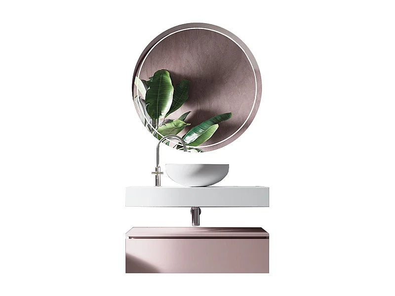 Komposition 4-teilig ASTRA Weiß/Rosa