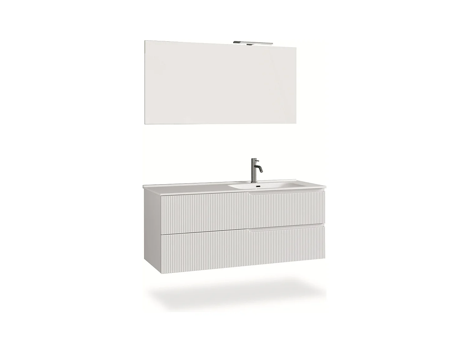 Ensemble salle de bain DX vasque 4 pièces VENERE blanc mat