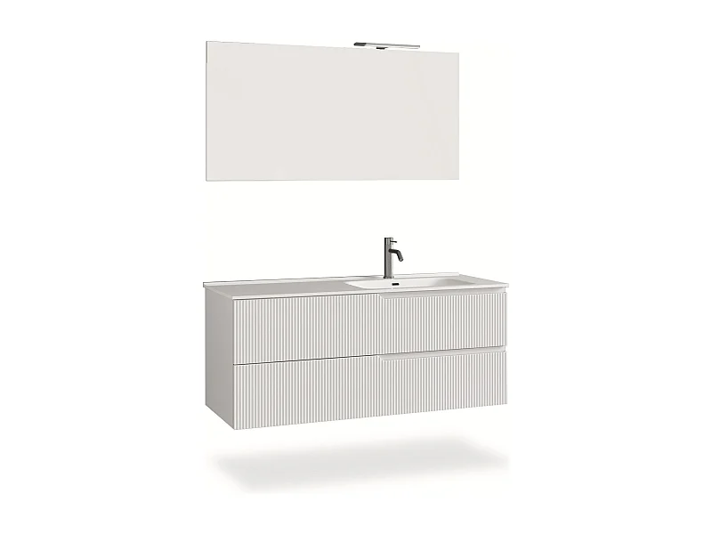 Ensemble salle de bain DX vasque 4 pièces VENERE blanc mat