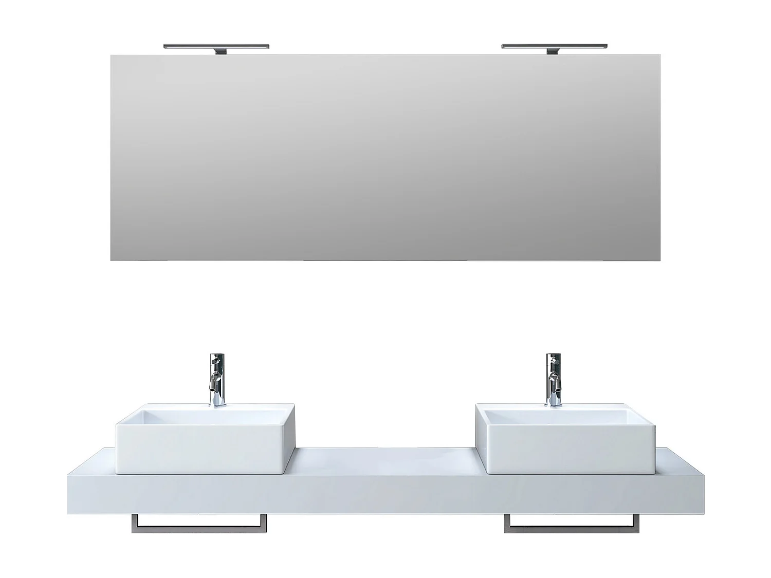 Ensemble de salle de bain 8 pièces ASTRA blanc