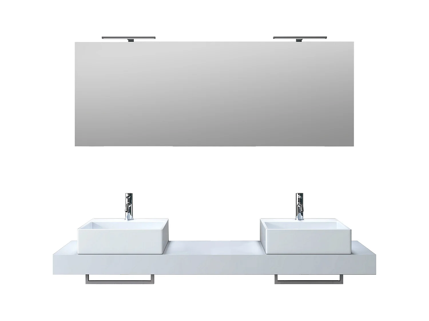 Ensemble de salle de bain 8 pièces ASTRA blanc