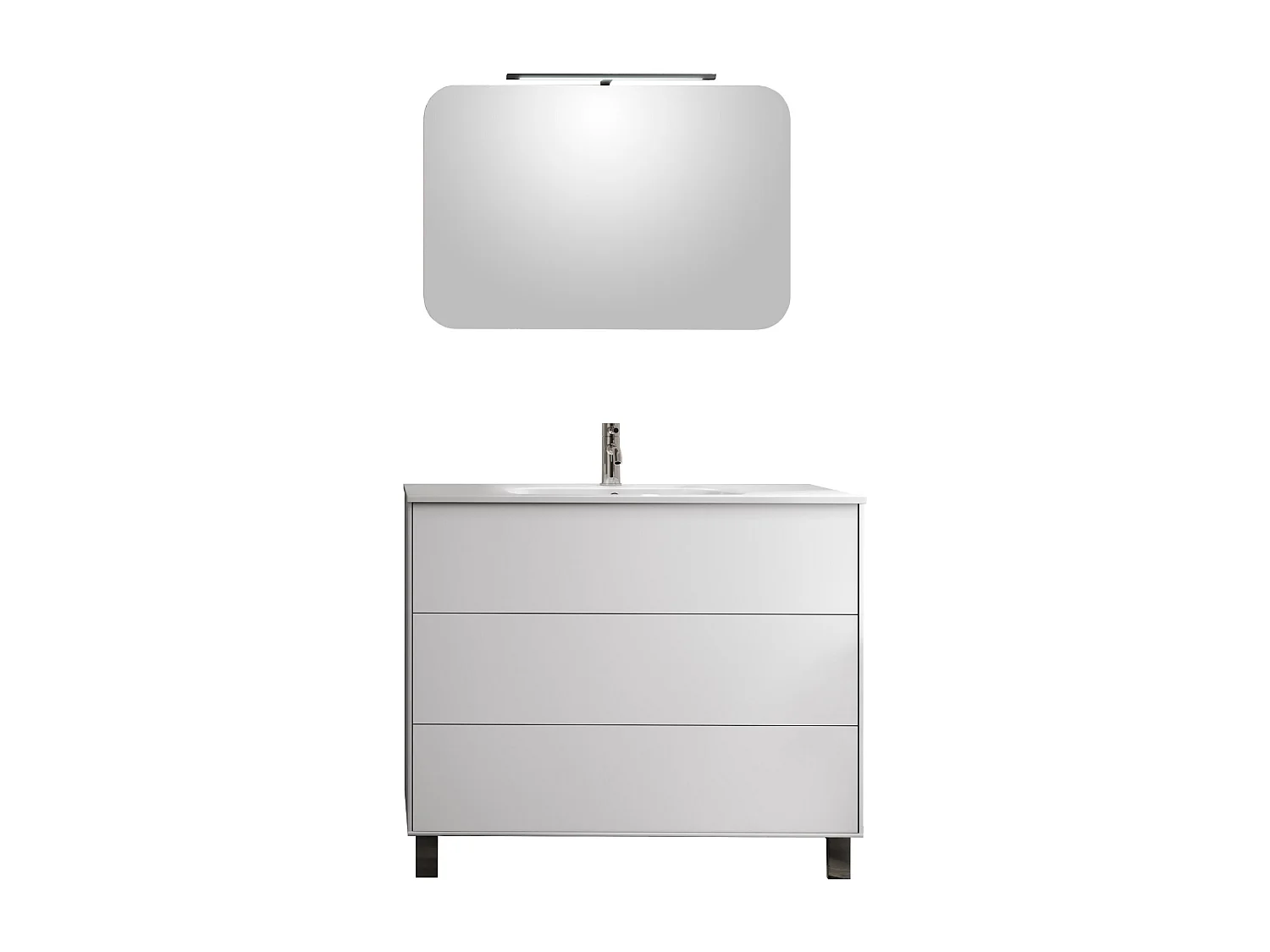 Ensemble de salle de bain 4 pièces IGEA blanc mat