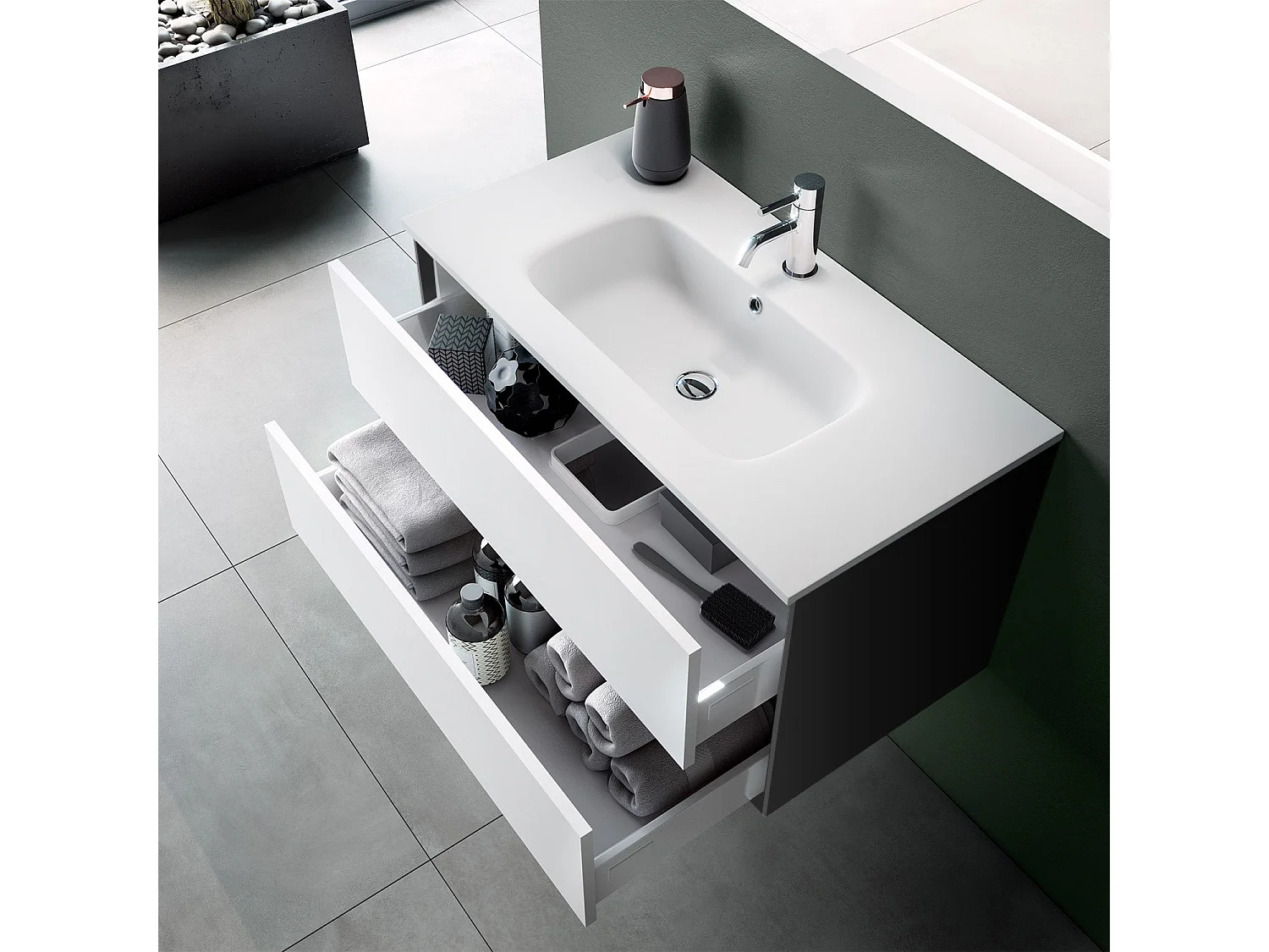 Composição 4 peças IGEA branco mate