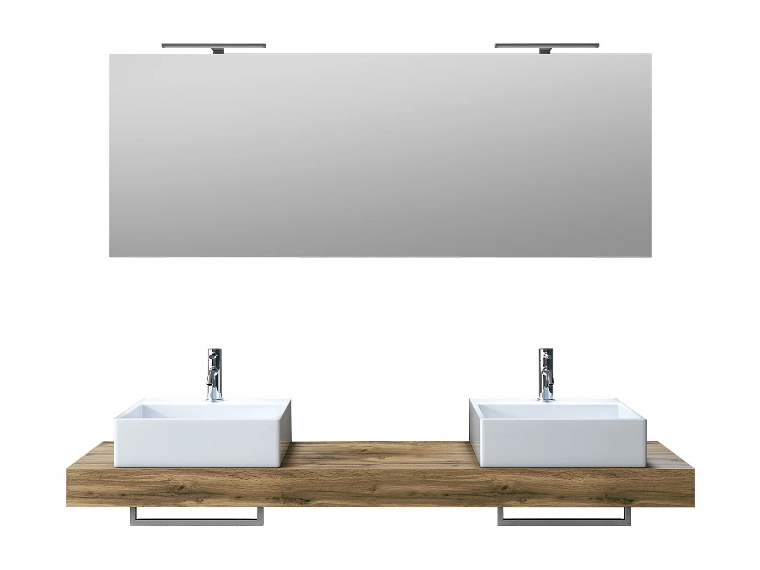 Ensemble de salle de bain 8 pièces ASTRA chêne miel