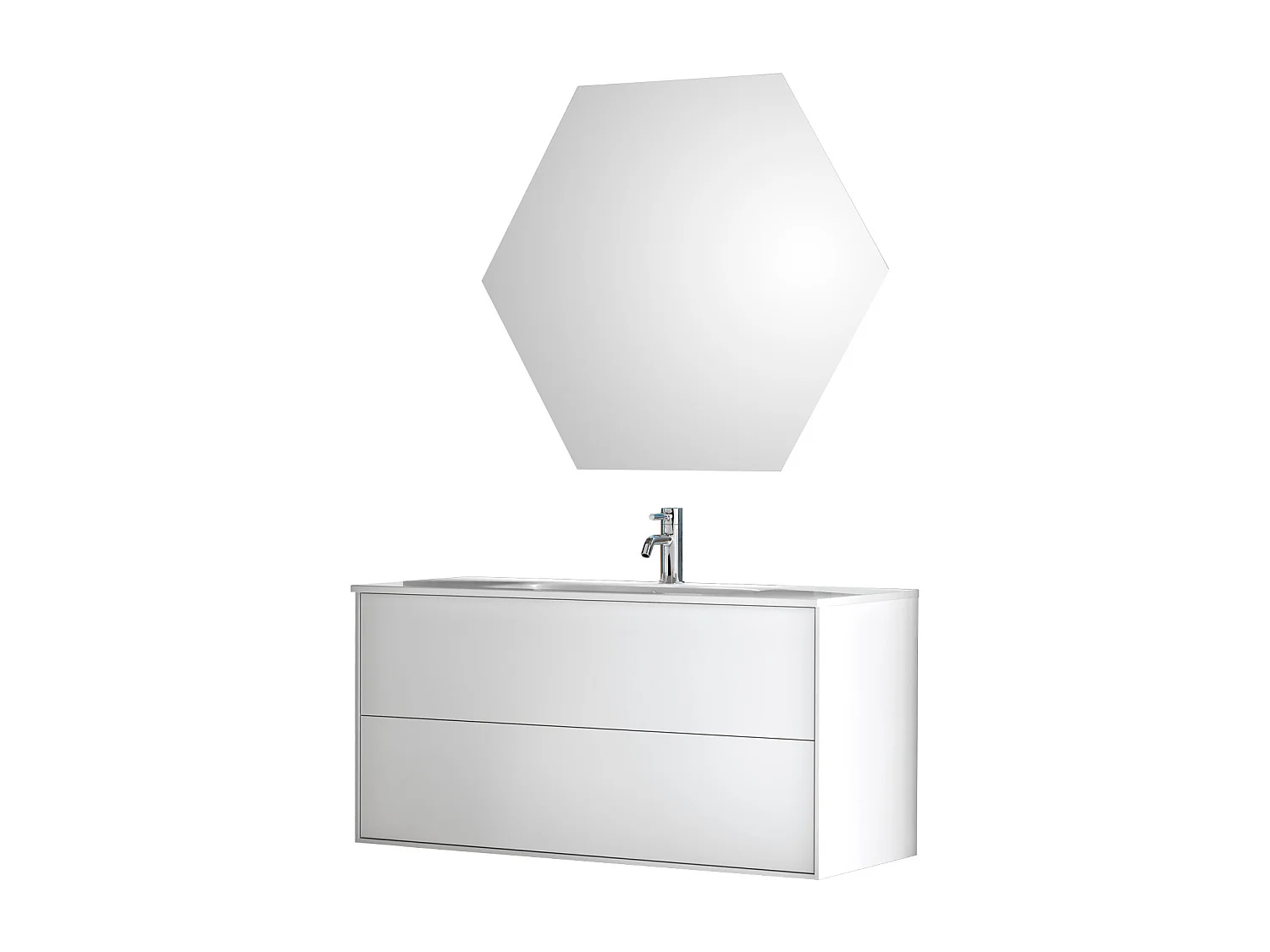 Ensemble de salle de bain 3 pièces IGEA blanc mat