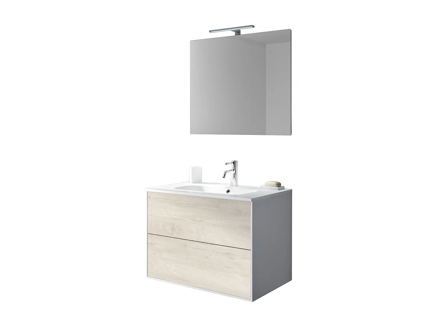 Ensemble de salle de bain 4 pièces IGEA chêne alaska