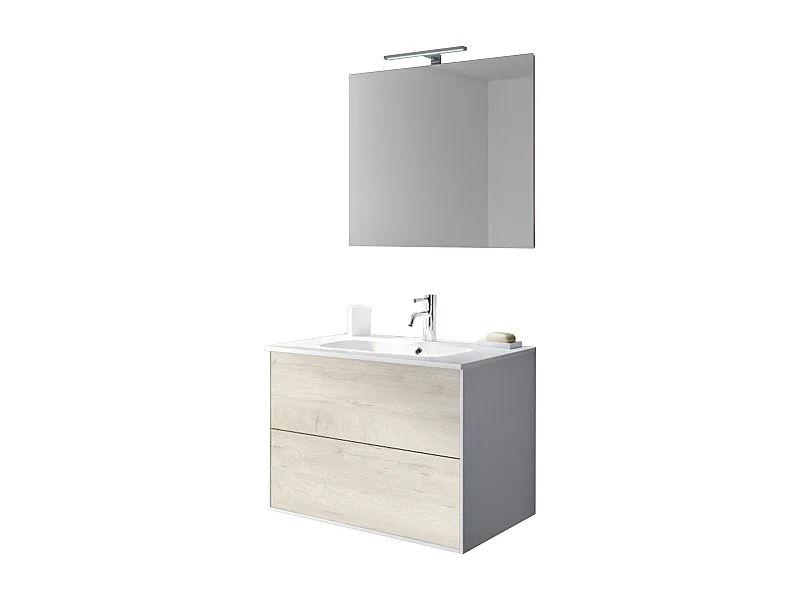 Ensemble de salle de bain 4 pièces IGEA chêne alaska