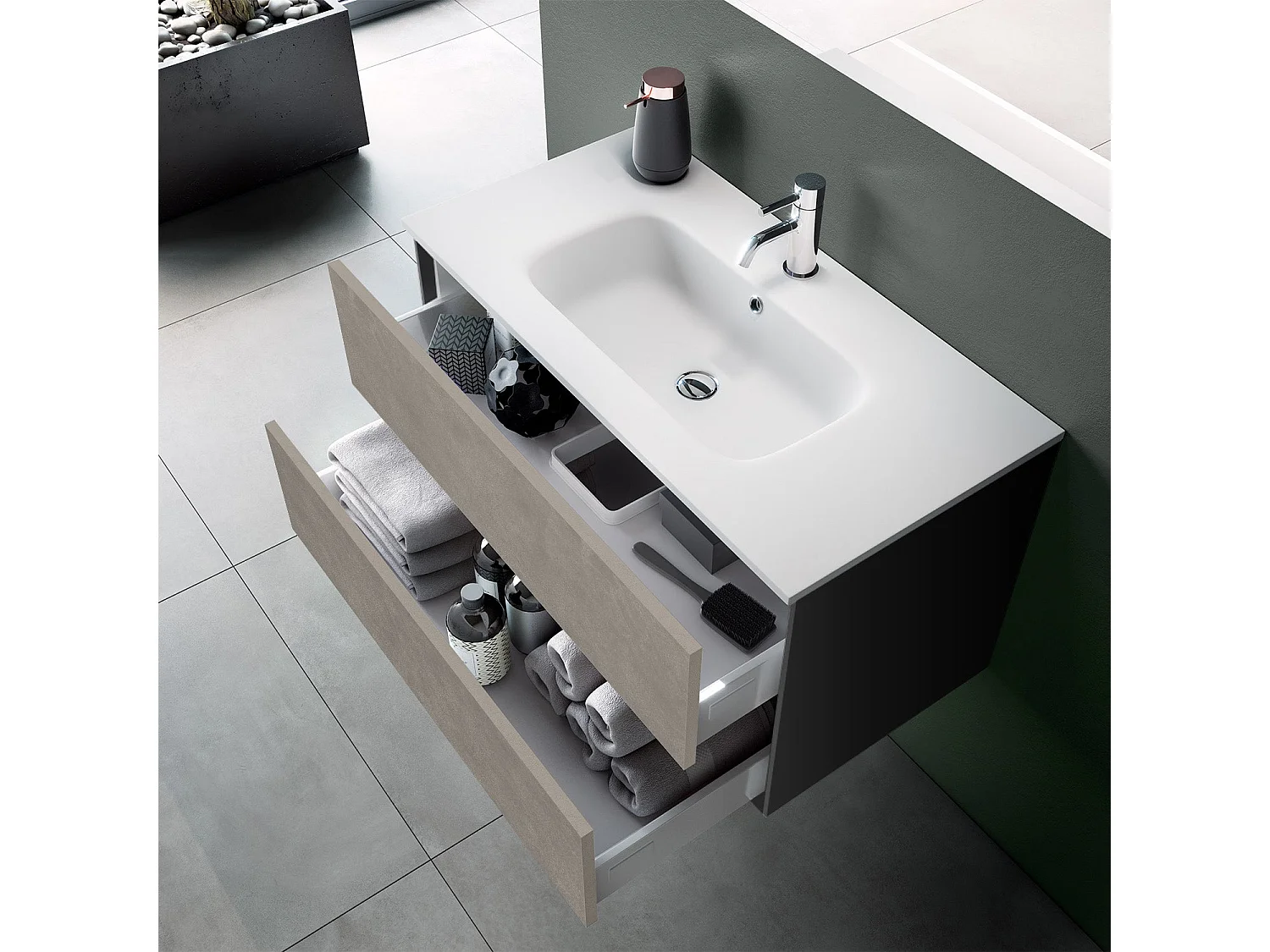 Ensemble de salle de bain 4 pièces IGEA havane