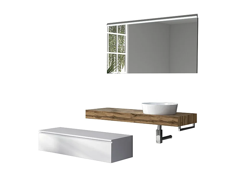 Composizione 5 pezzi ASTRA rovere miele/bianco