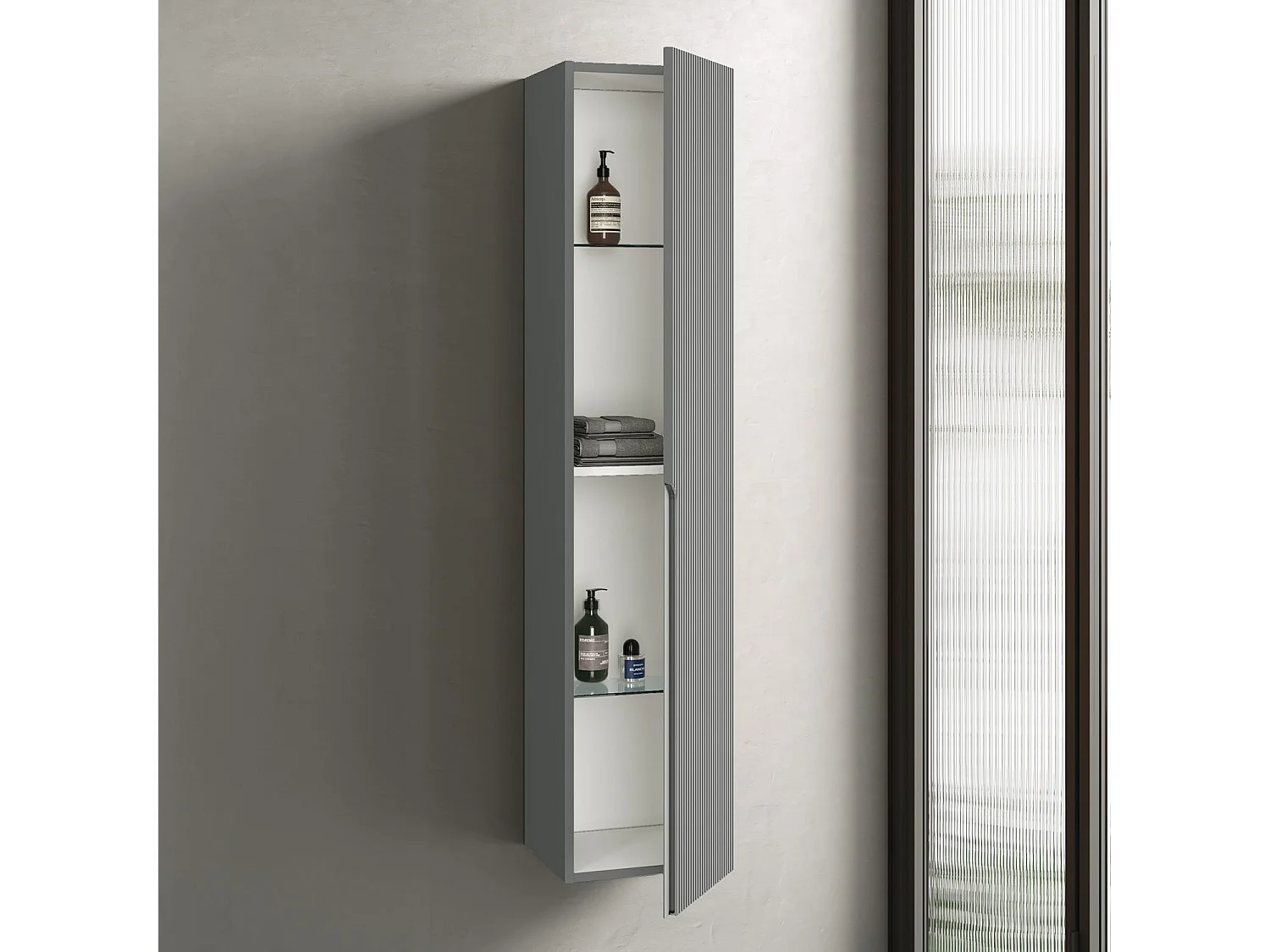 Unité murale VENERE gris mat