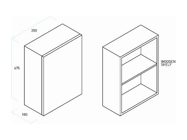 Wandschrank AURORA arktische Kiefer