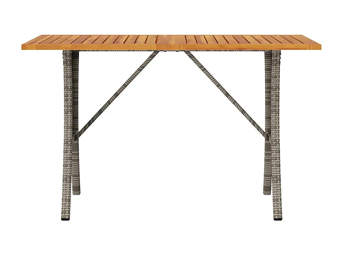 Canapé de jardin 3 places coussins et table gris résine tressée