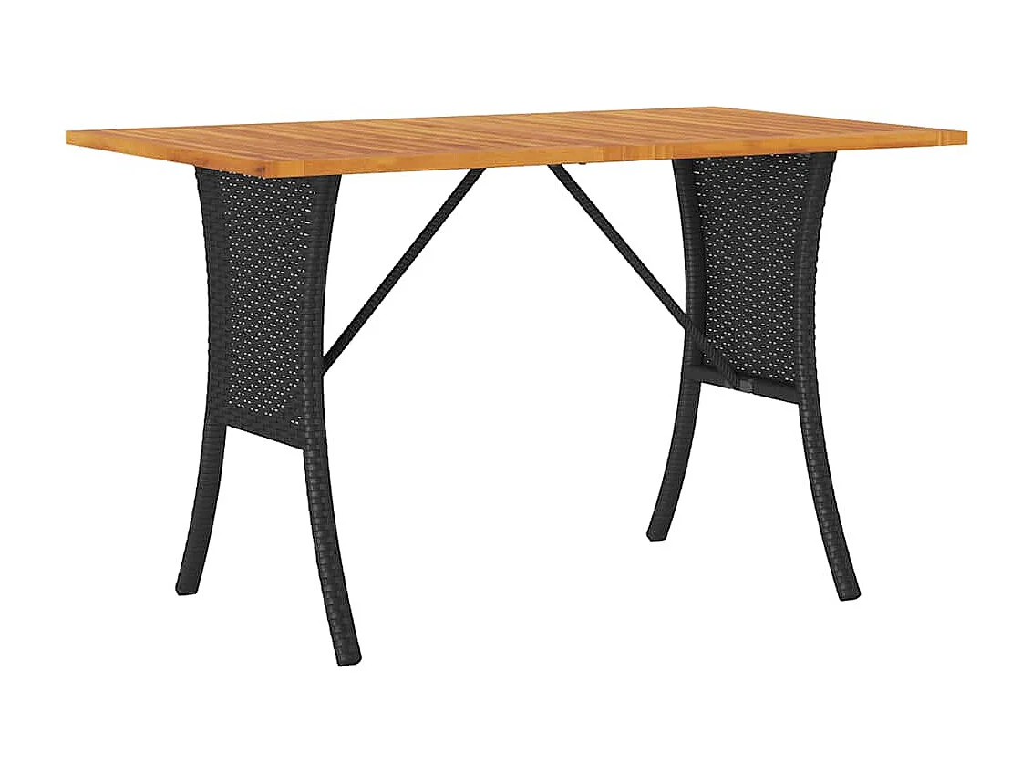 Canapé de jardin 3 places coussins et table noir résine tressée