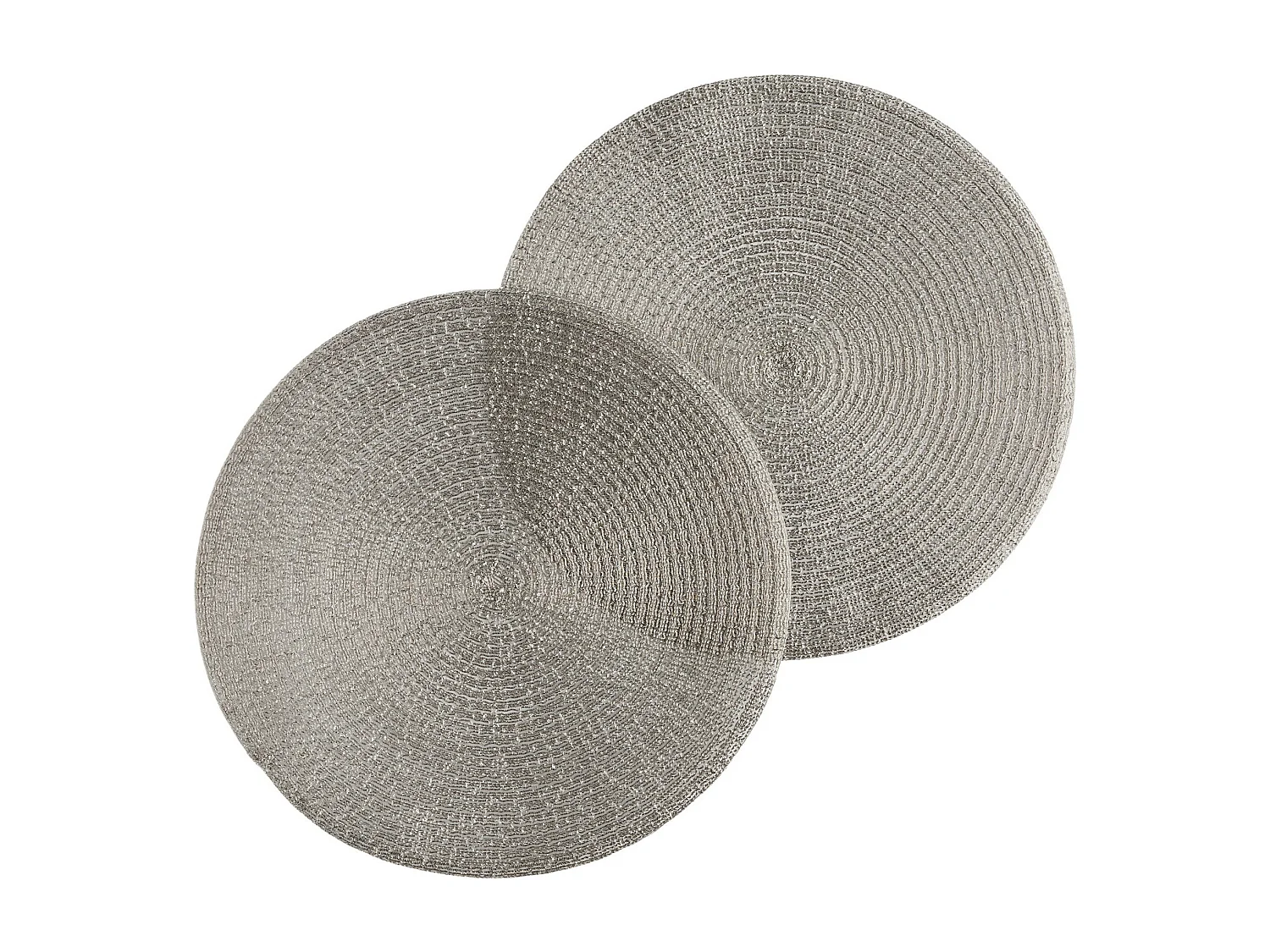 Dekoratives Tischset Glitter Mittelsilber Ø38 cm