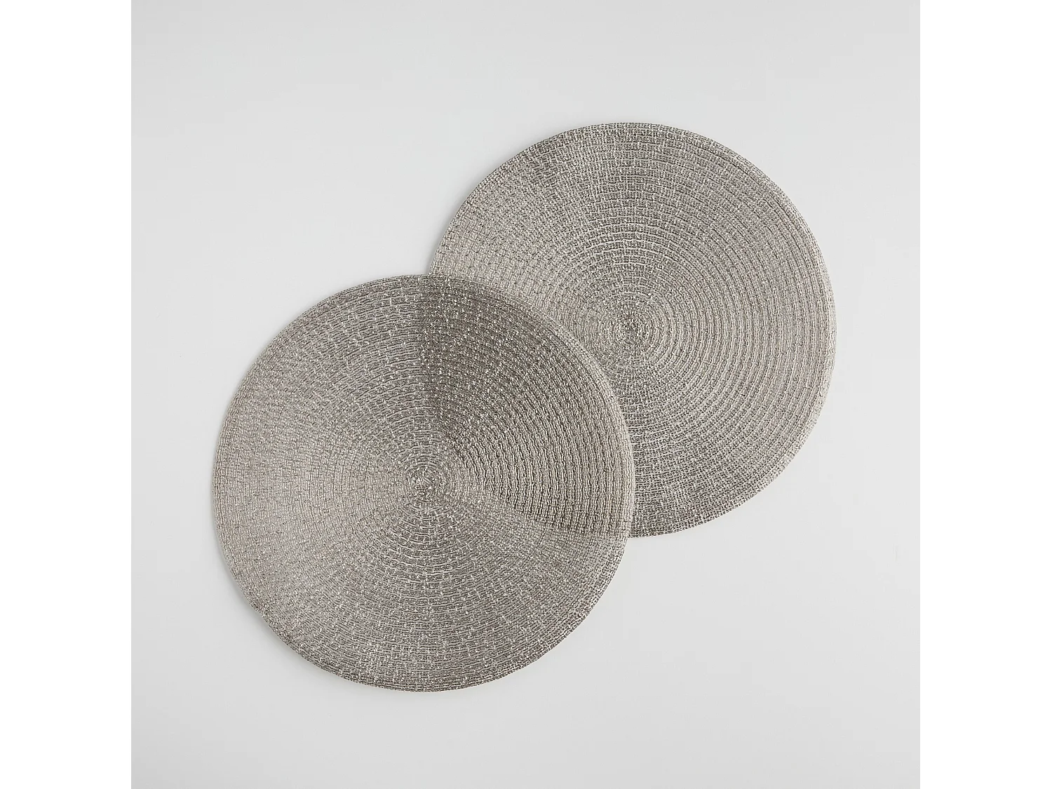 Dekoratives Tischset Glitter Mittelsilber Ø38 cm