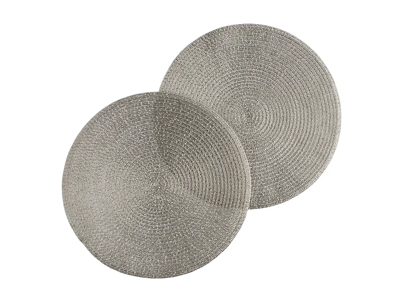 Dekoratives Tischset Glitter Mittelsilber Ø38 cm