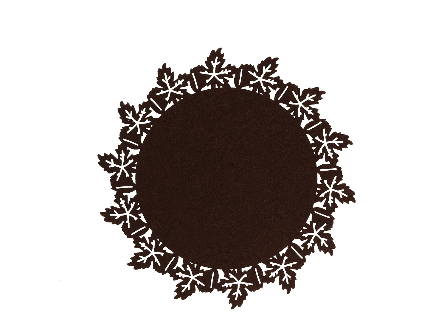 Dekoratives Tischset Naira mittelbraun Ø38 cm