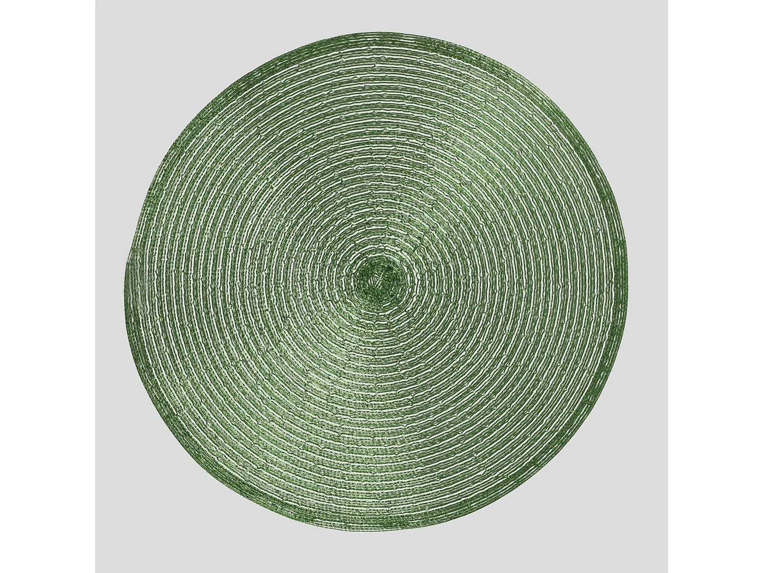 Set de Table Décoratif en Polyester Pailleté Vert Foncé - Lot de 2, 38 cm