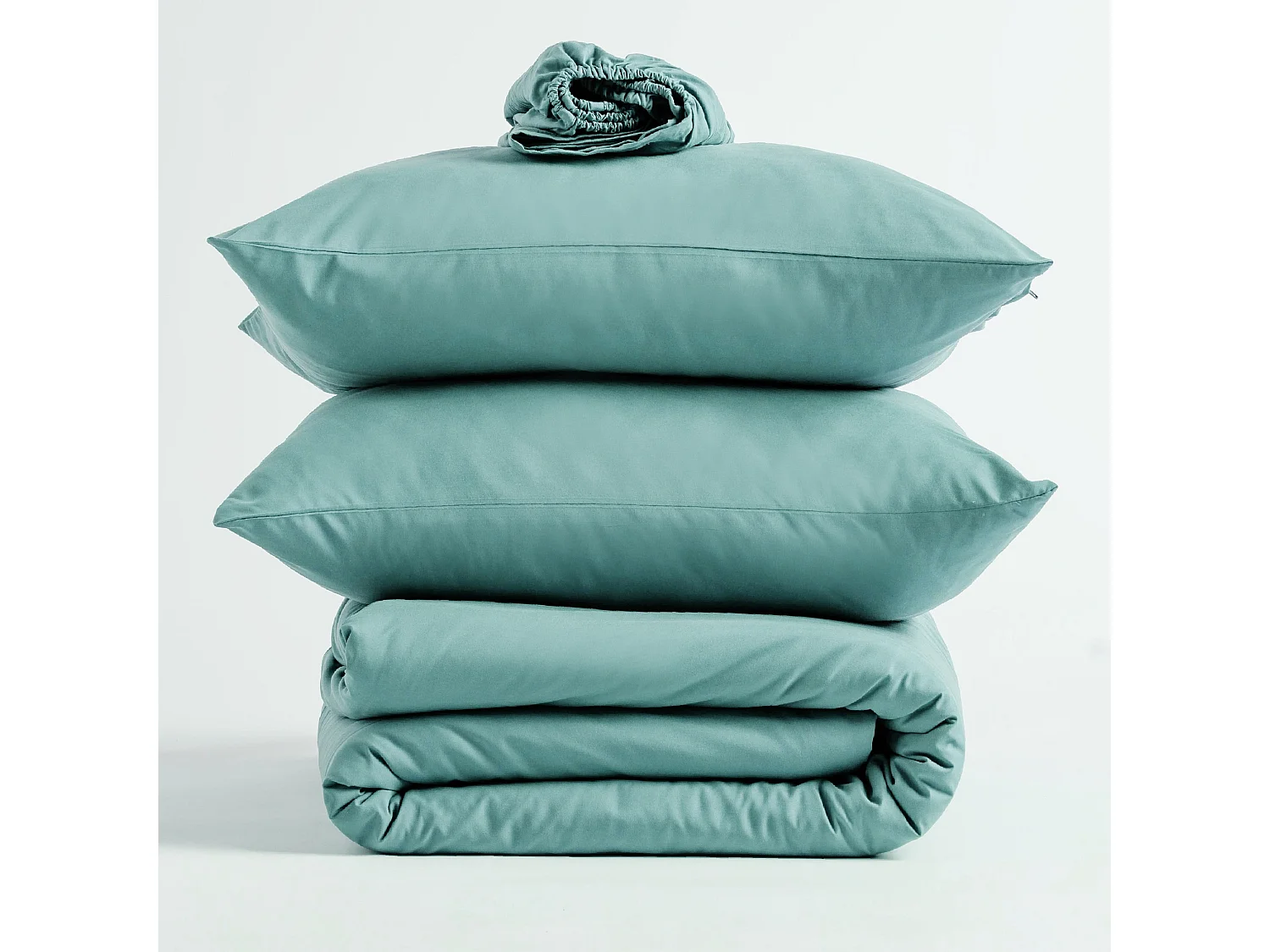 Mikrofaser-Bettwäsche Micros Mittel Türkis 160x200