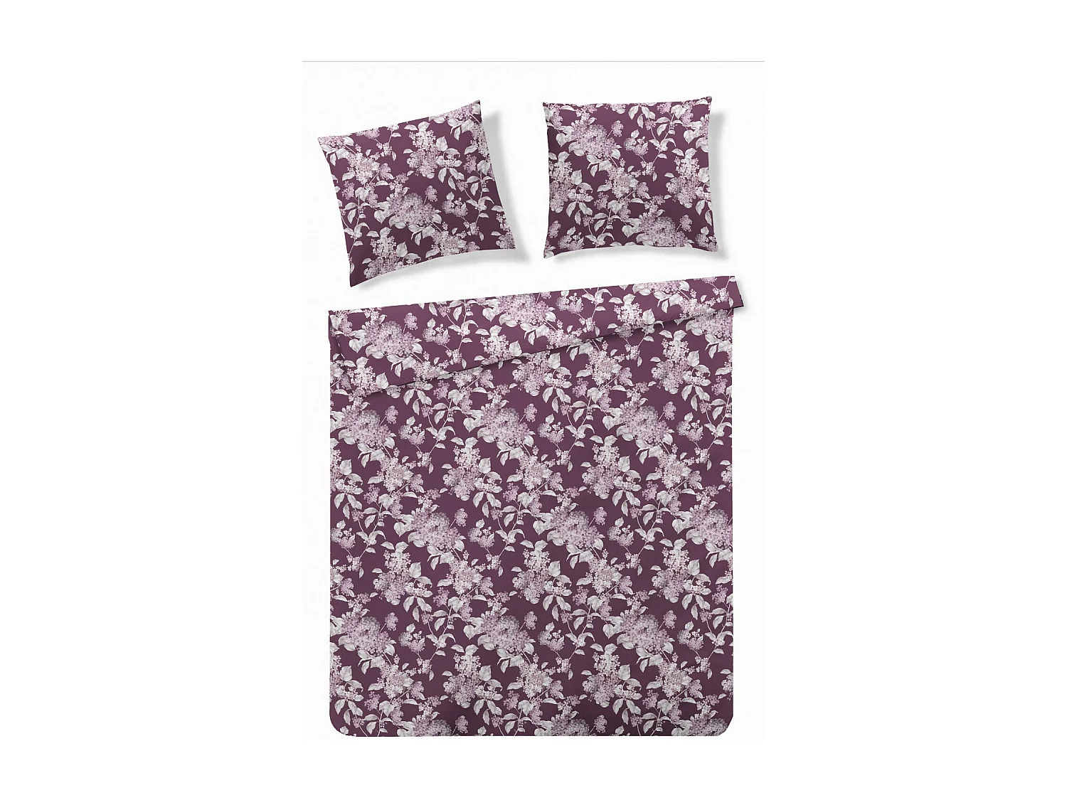 Mikrofaser-Bettwäsche Cynthia Dunkelviolett 200 x 220