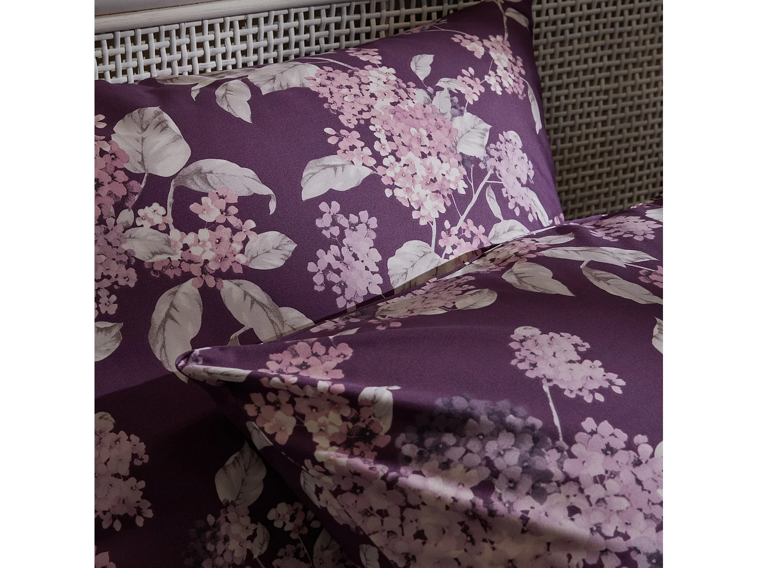 Mikrofaser-Bettwäsche Cynthia Dunkelviolett 200 x 220