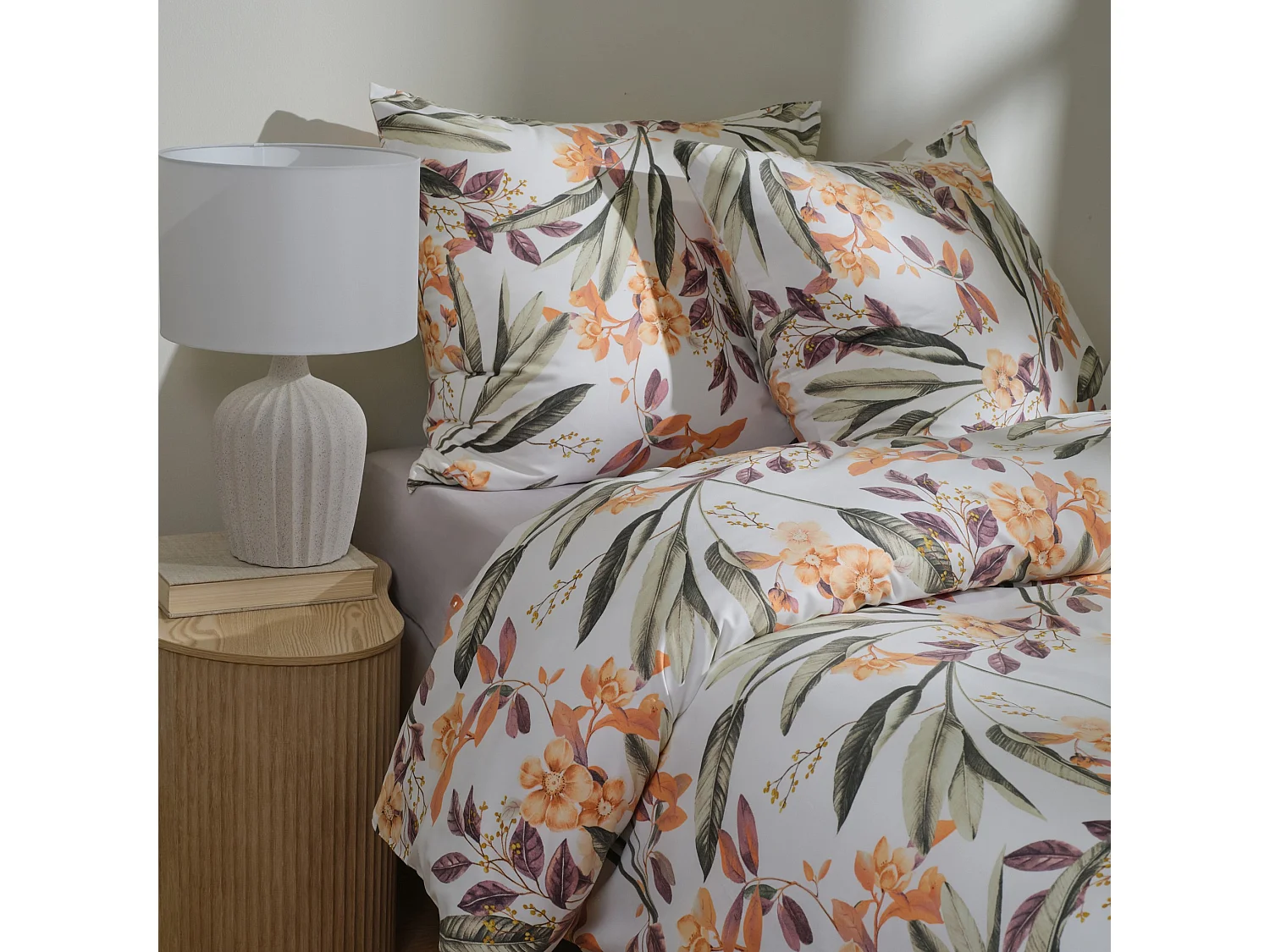 Mikrofaser-Bettwäsche Kakapo hellbeige 200 x 220