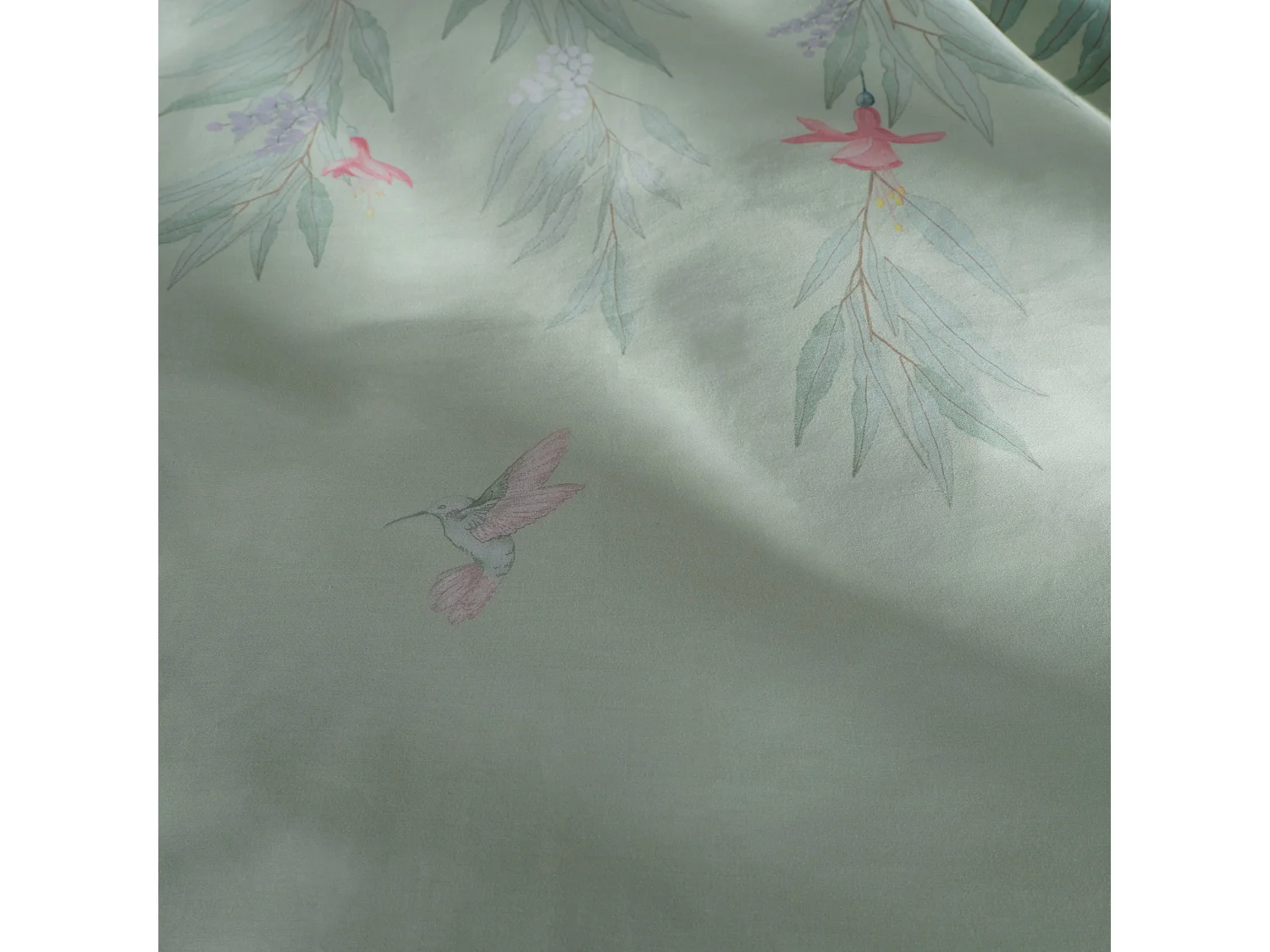 Satin-Baumwoll-Bettwäsche Libertado hellgrün 200x220