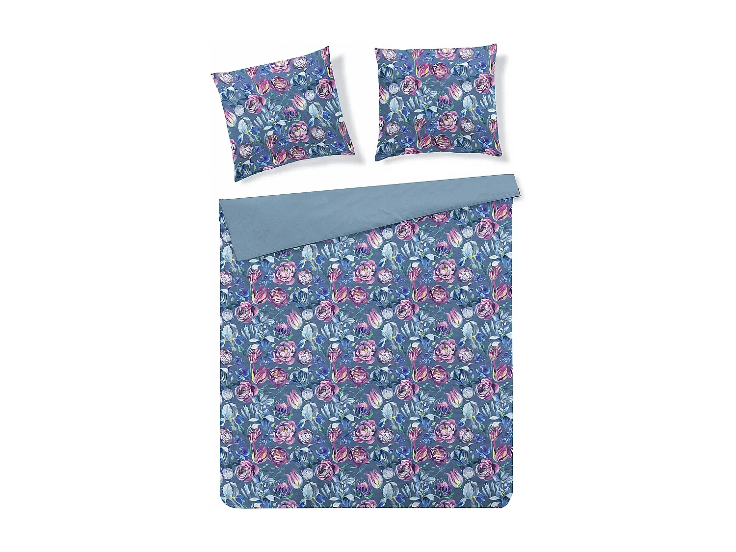 Mikrofaser-Bettwäsche Liler Dunkelblau 200x220