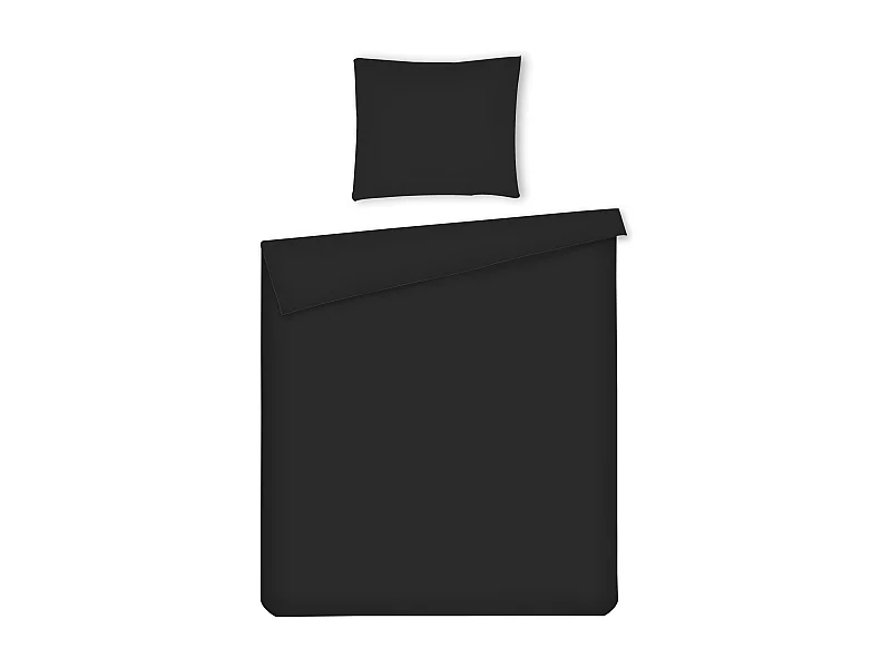 Mikrofaser-Bettwäsche Micros Mittelschwarz 160 x 200
