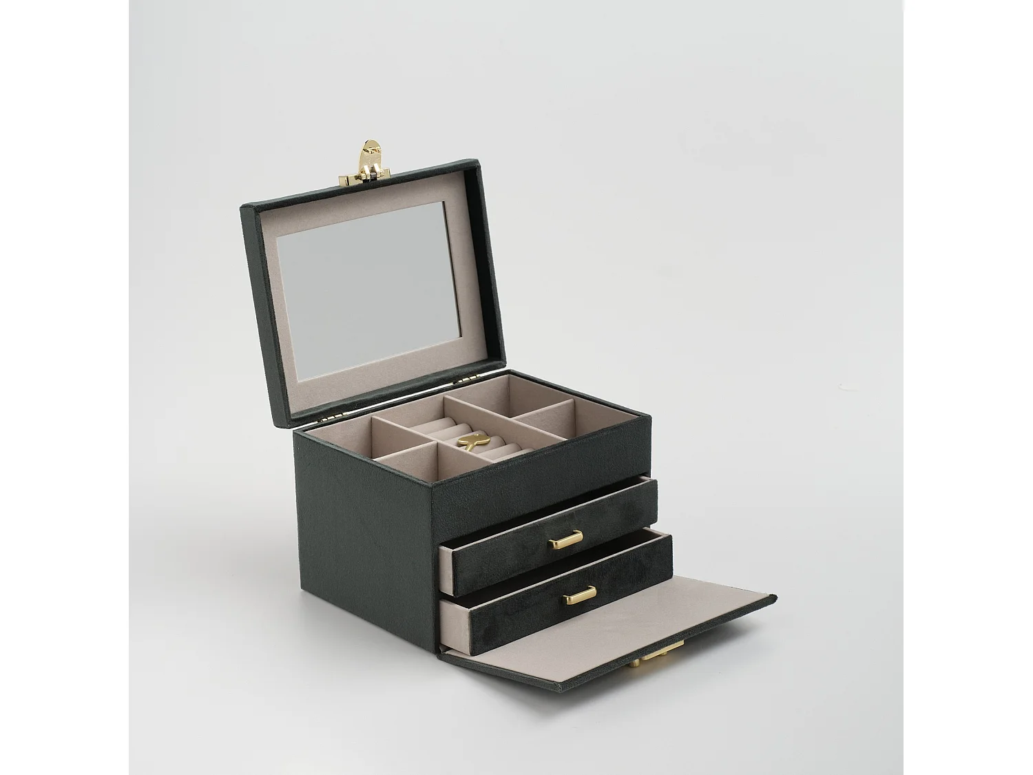 Boîte À Bijoux Monte Vert Foncé 24.5 x 20 x 17