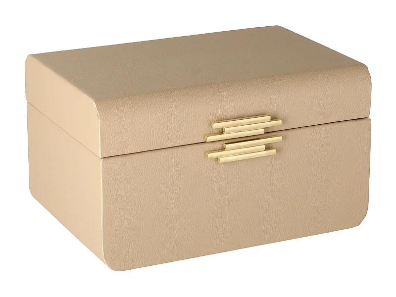 Schmuckkästchen Correna dunkelbeige 13.5 x 23 x 16