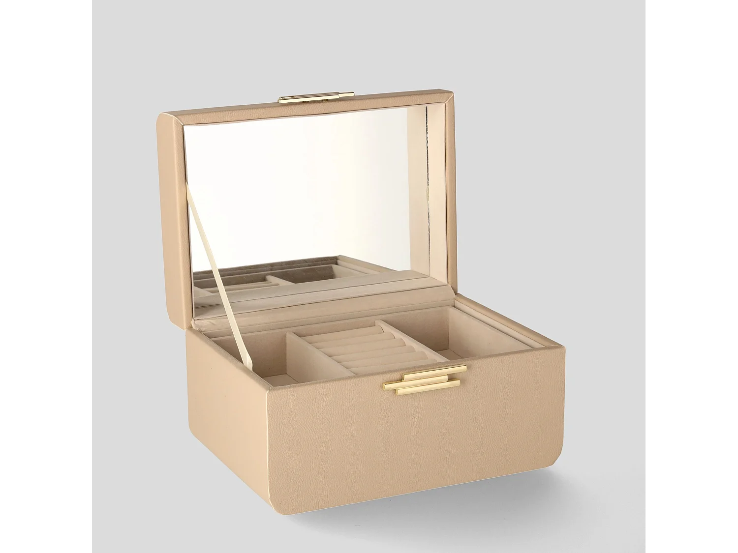 Schmuckkästchen Correna dunkelbeige 13.5 x 23 x 16