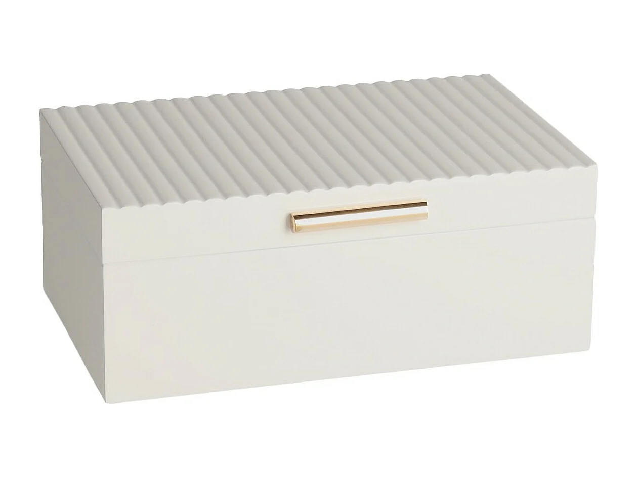 Boîte À Bijoux Cosette Blanc Moyen 8.8 x 22 x 14