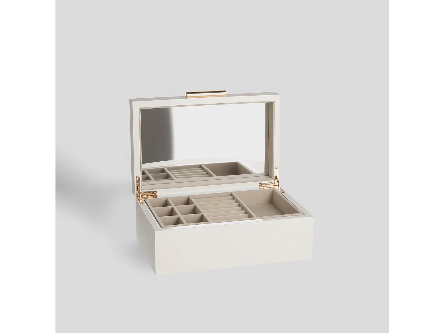 Boîte À Bijoux Cosette Blanc Moyen 8.8 x 22 x 14