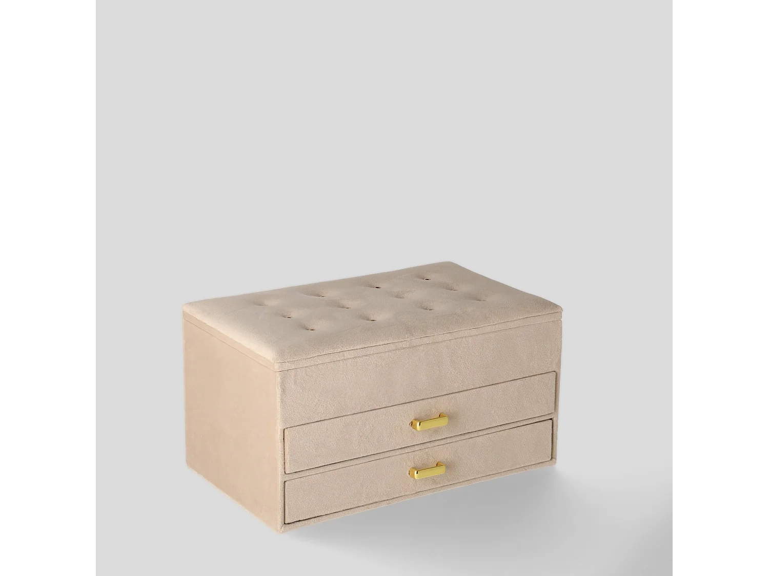 Boîte À Bijoux Bonie Beige Moyen 13 x 15 x 24.7