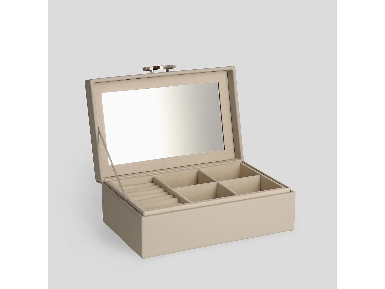 Boîte À Bijoux Dormentes Gris Clair 8.5 x 23 x 15.6