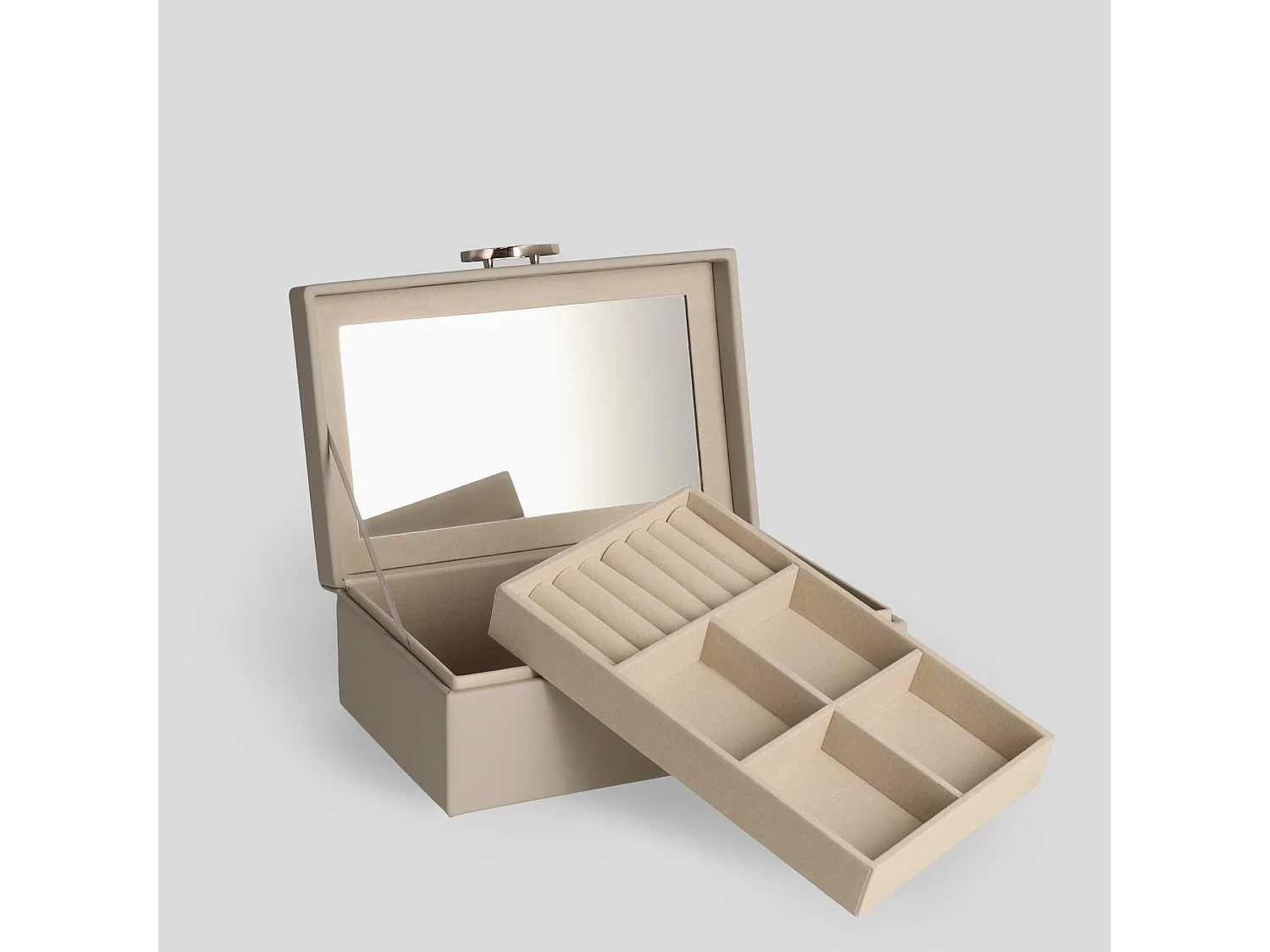 Boîte À Bijoux Dormentes Gris Clair 8.5 x 23 x 15.6