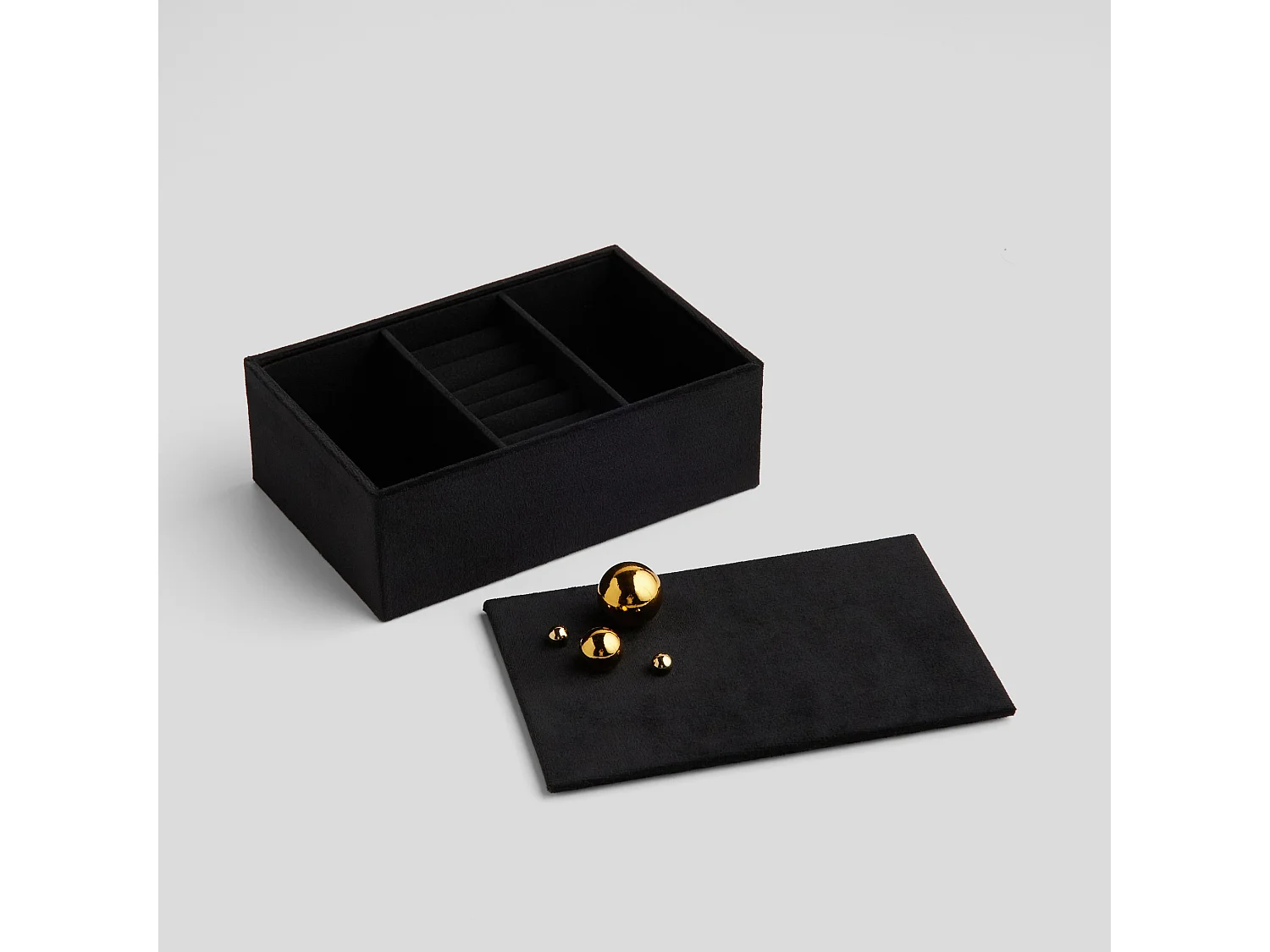 Boîte À Bijoux Breta noir moyen 10.5 x 21 x 13.5