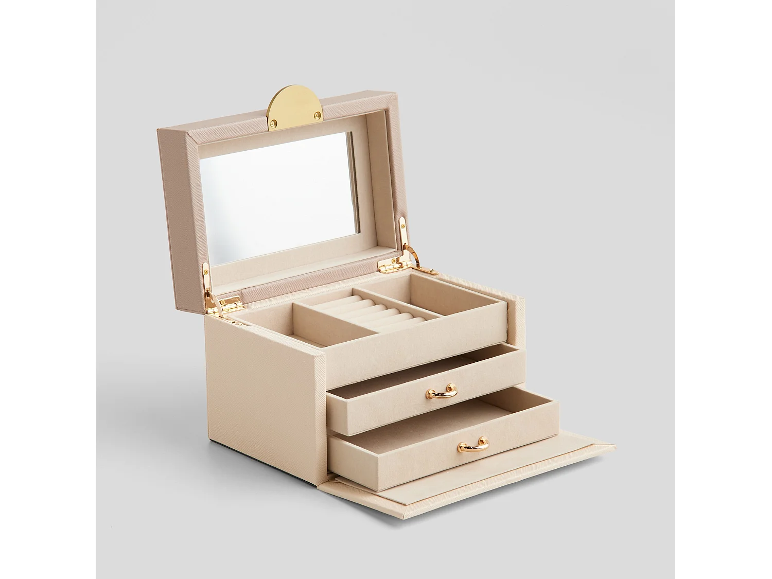 Boîte À Bijoux Enorma beige foncé 12.5 x 19.5 x 13